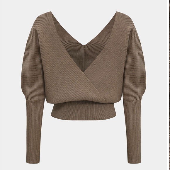 MICAS Chocolate Brown Cardigan with a Great Back. Look good Coming and Going - Picture 2 of 5